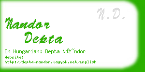 nandor depta business card